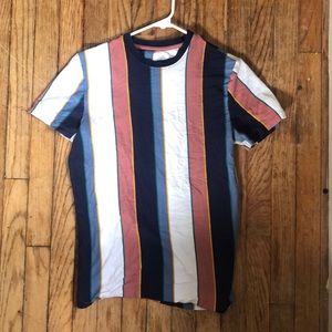 Colorful vertical striped t-shirt